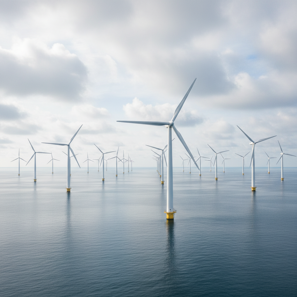 Parc éolien offshore, exemple d'énergie marine renouvelable