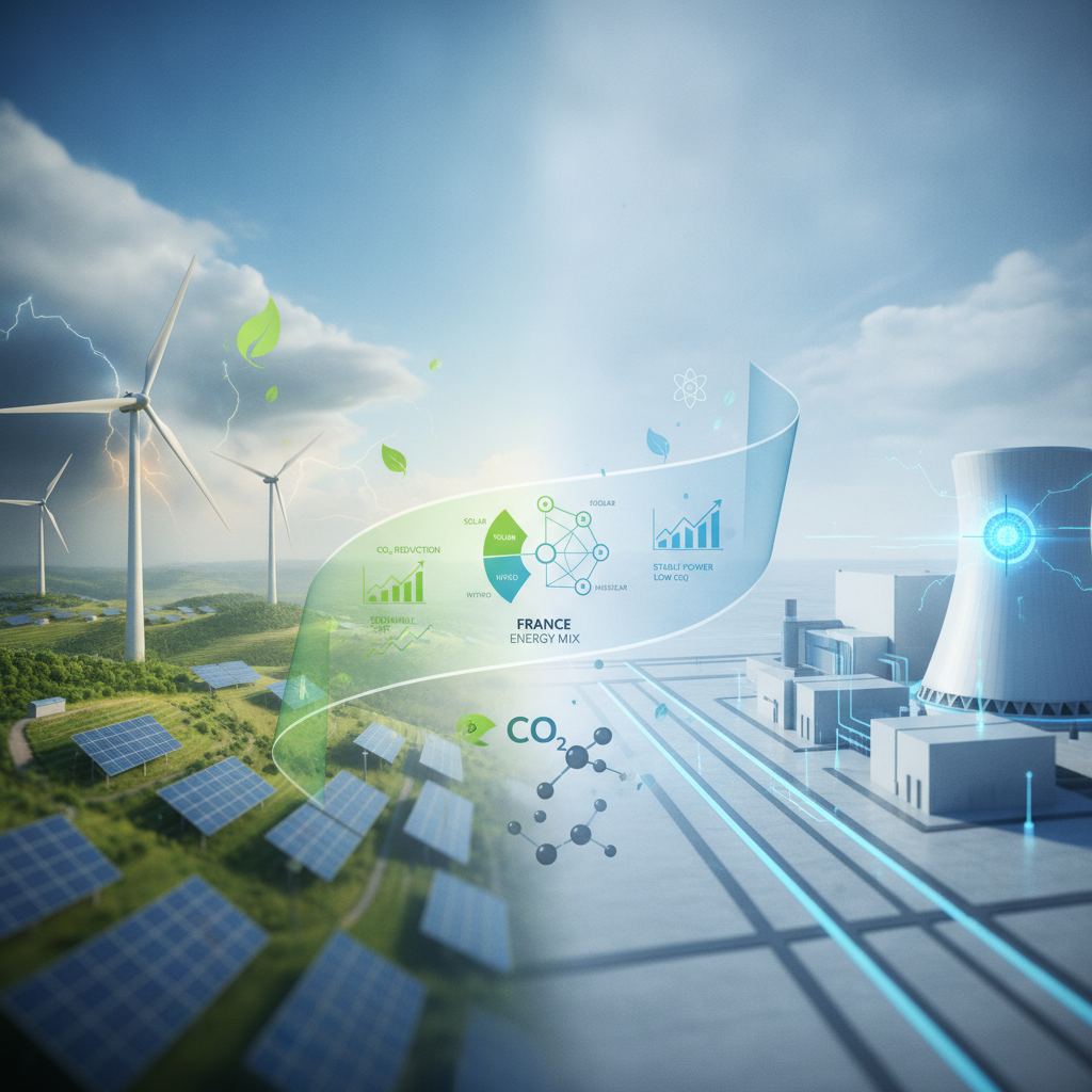 Energie renouvelable et nucleaire : difference, CO2 et mix FR