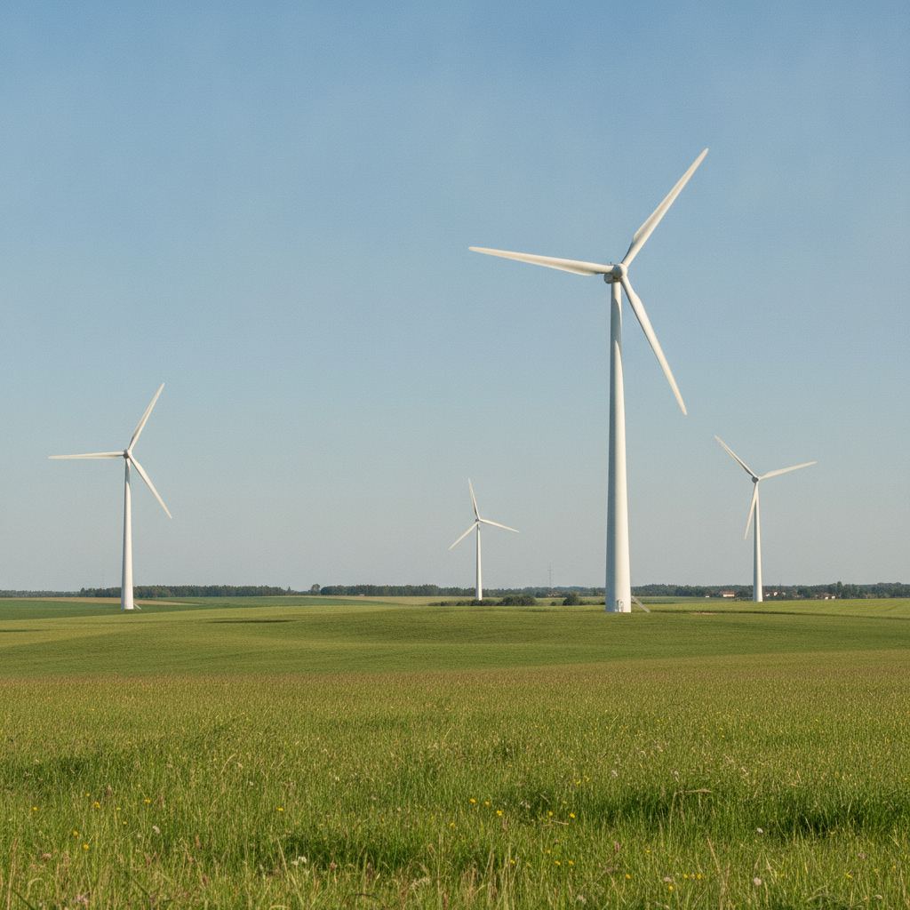 parc éolien produisant de l'énergie renouvelable