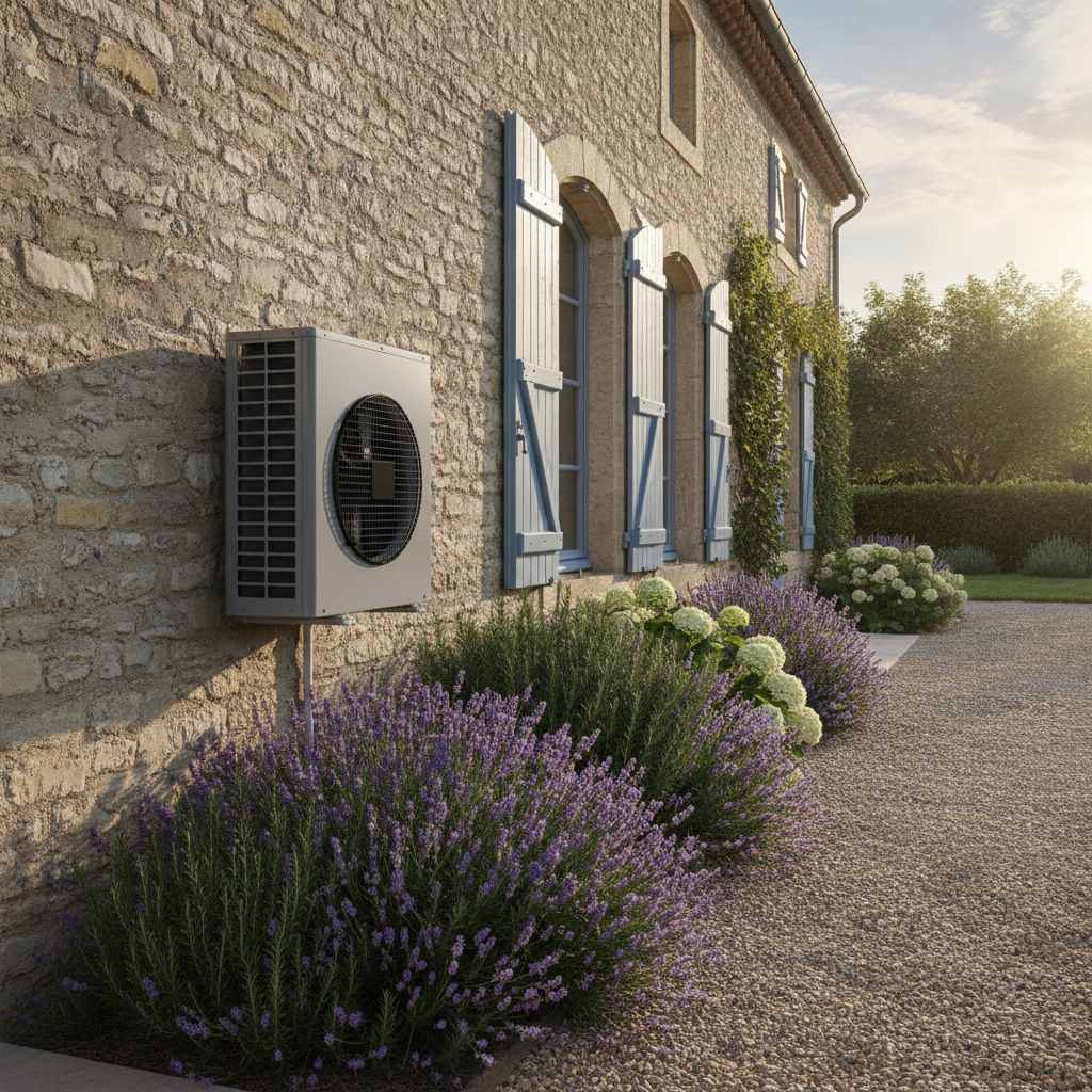 pompe a chaleur air eau installee grace aux aides remplacant le cite