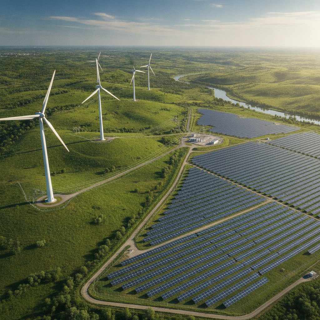 Mix energetique renouvelable eolien et solaire total energie renouvelable