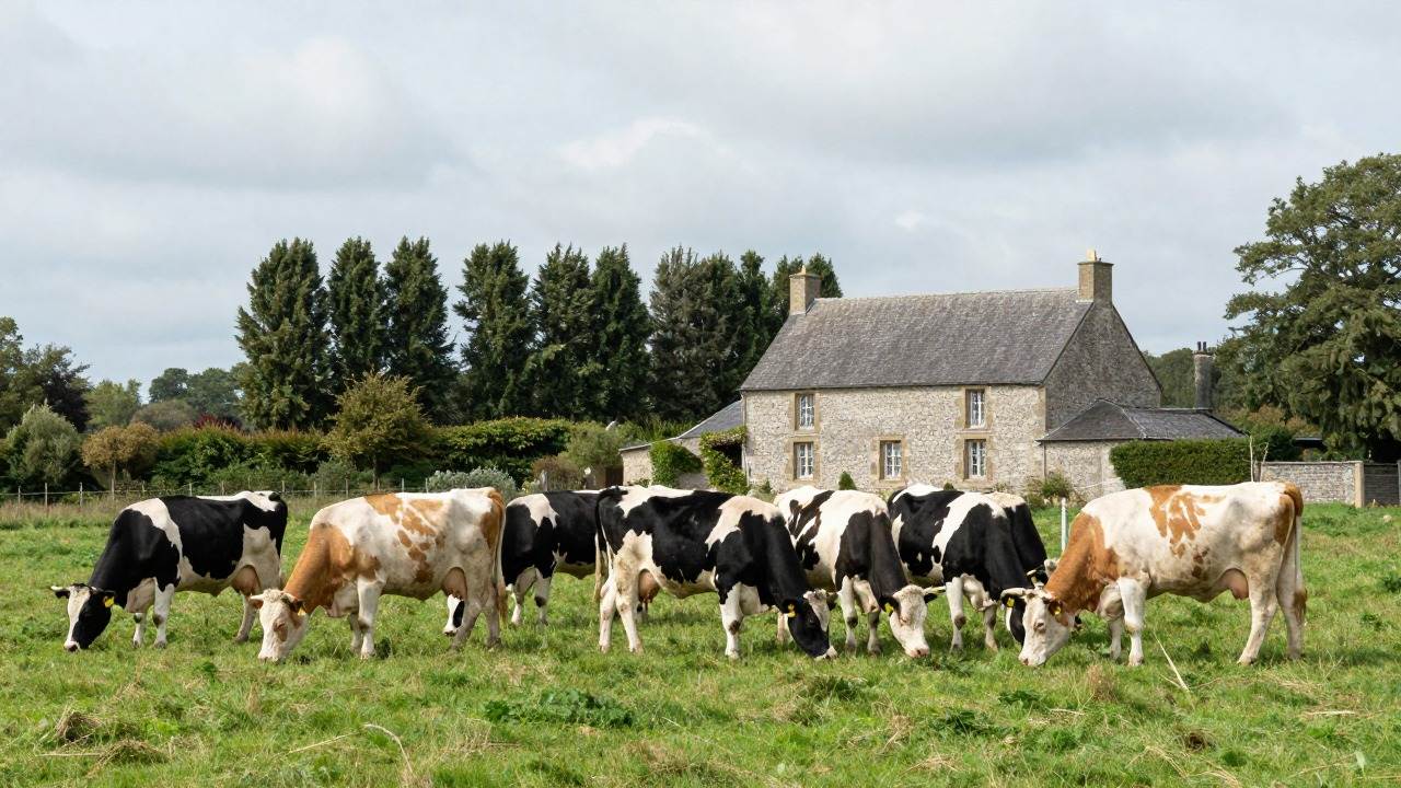 Vaches laitières au pâturage, source de méthane agricole